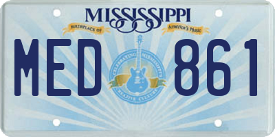 MS license plate MED861