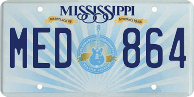 MS license plate MED864