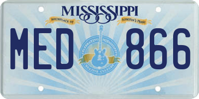 MS license plate MED866