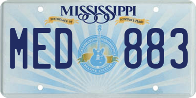 MS license plate MED883