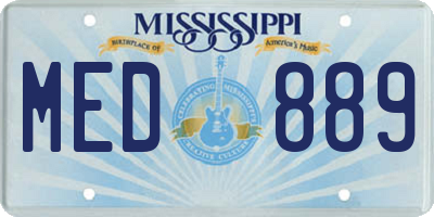 MS license plate MED889