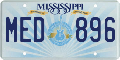 MS license plate MED896