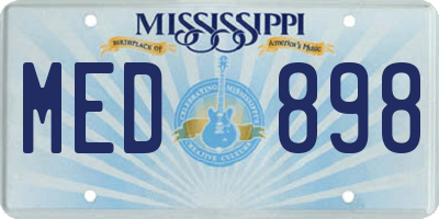MS license plate MED898