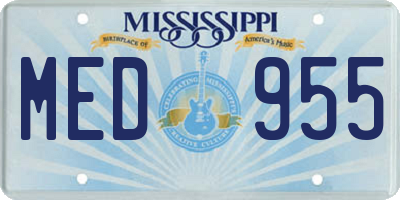 MS license plate MED955