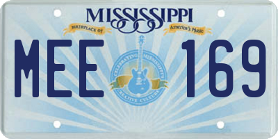 MS license plate MEE169
