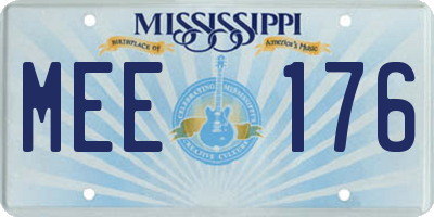 MS license plate MEE176