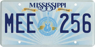 MS license plate MEE256