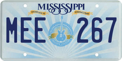 MS license plate MEE267