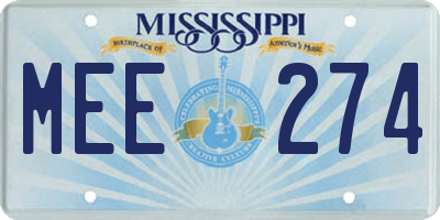 MS license plate MEE274