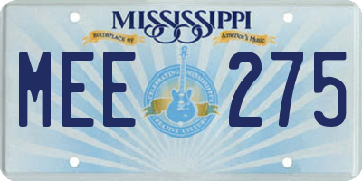 MS license plate MEE275