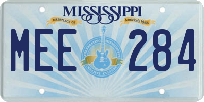 MS license plate MEE284