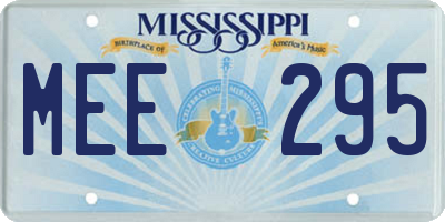 MS license plate MEE295