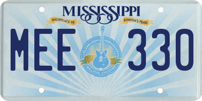 MS license plate MEE330