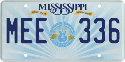 MS license plate MEE336