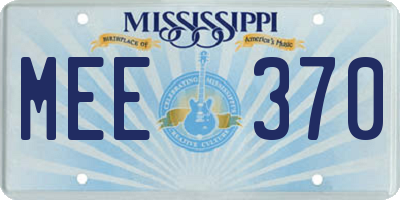 MS license plate MEE370