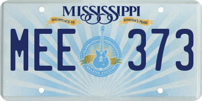 MS license plate MEE373
