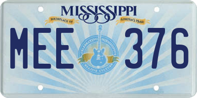MS license plate MEE376