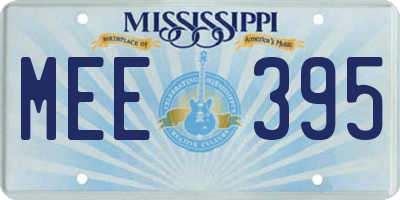 MS license plate MEE395