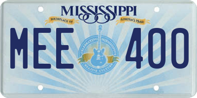 MS license plate MEE400