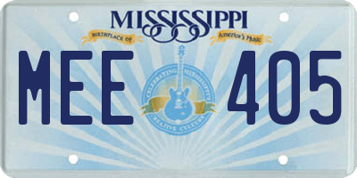 MS license plate MEE405