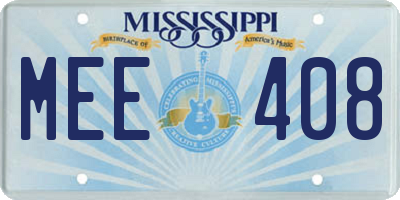 MS license plate MEE408