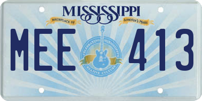 MS license plate MEE413