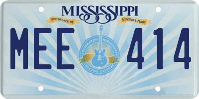 MS license plate MEE414