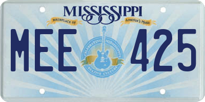 MS license plate MEE425