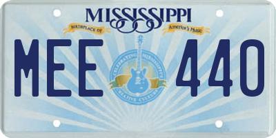 MS license plate MEE440