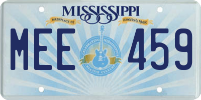 MS license plate MEE459