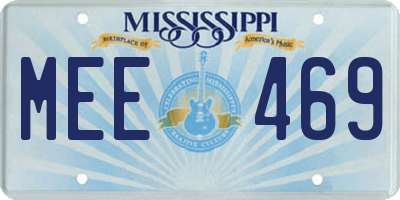 MS license plate MEE469
