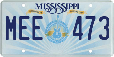 MS license plate MEE473