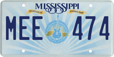 MS license plate MEE474
