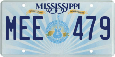 MS license plate MEE479