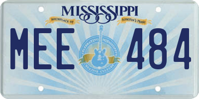 MS license plate MEE484