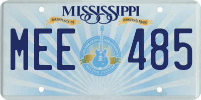 MS license plate MEE485