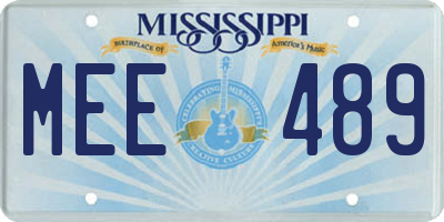 MS license plate MEE489