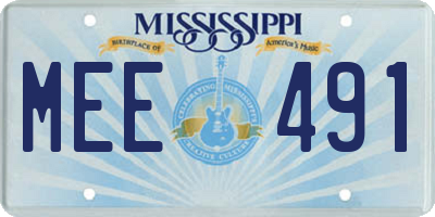 MS license plate MEE491