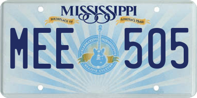 MS license plate MEE505