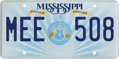 MS license plate MEE508