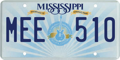 MS license plate MEE510