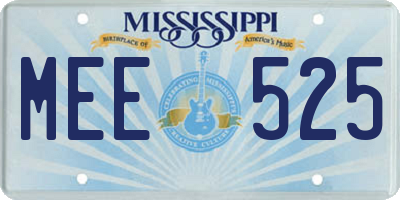 MS license plate MEE525