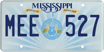 MS license plate MEE527