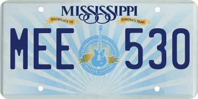 MS license plate MEE530