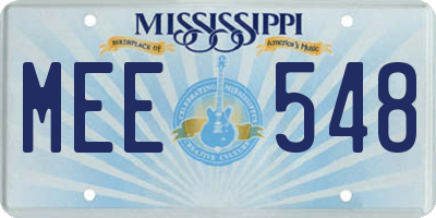 MS license plate MEE548