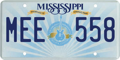MS license plate MEE558