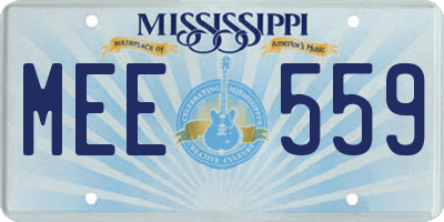 MS license plate MEE559