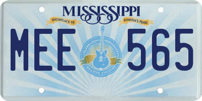 MS license plate MEE565