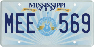 MS license plate MEE569