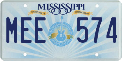 MS license plate MEE574